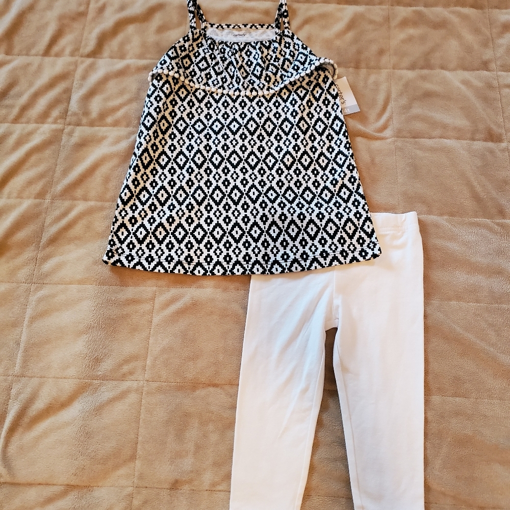 ⚪⚫ Carter's Pant and Tank Set. Size 4 ⚫⚪